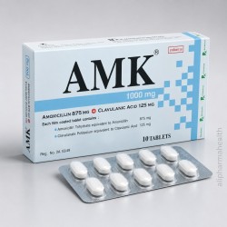 AMK 1000 mg 10 Tablets – Amoxicillin 875 mg + Clavulanic Acid 125 mg
