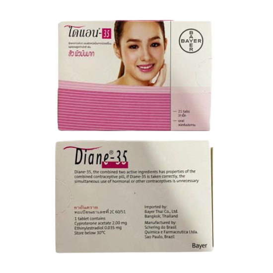 Diane 35 (Cyproterone acetate, Ethinyl estradiol) – 21 tablets