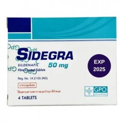 SIDEGRA 50 mg Sildenafil 4 tablets