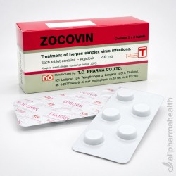 Acyclovir 200 mg Zocovin Tablets – Herpes Virus Treatment | Cold Sores, Shingles & Chickenpox