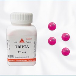 Tripta 25 mg (Amitriptyline) 1000 Tablets – Uses, Dosage & Side Effects