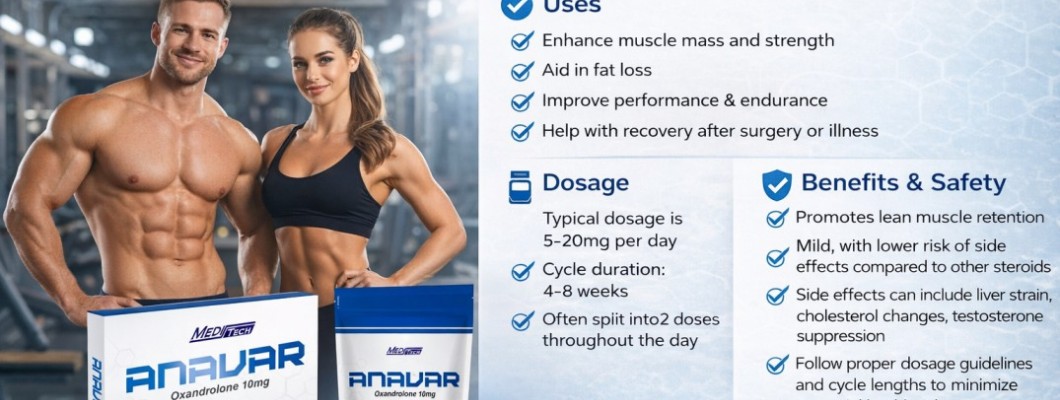 Anavar (Oxandrolone 10mg) Tablets – Uses, Dosage, Benefits & Safety Guide
