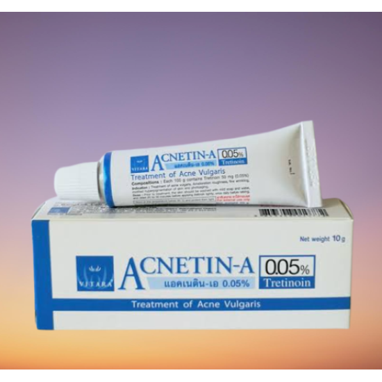 Acnetin Cream (Tretinoin 0.05%) Treatment of Acne Vulgaris - 10 g