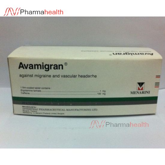 Avamigran (Ergotamine tartrate, caffeine) – 10 tablets