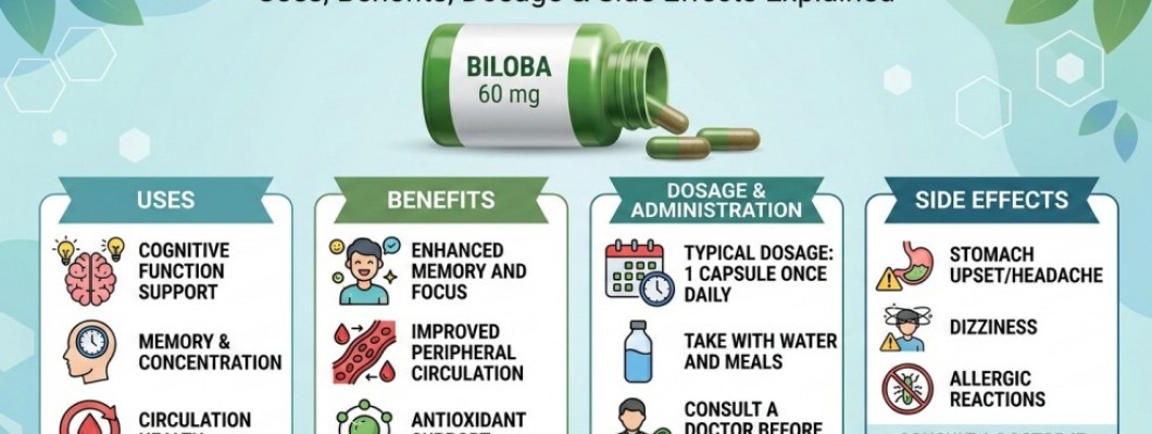 Biloba 60 mg Capsules: Uses, Benefits, Dosage & Side Effects Explained