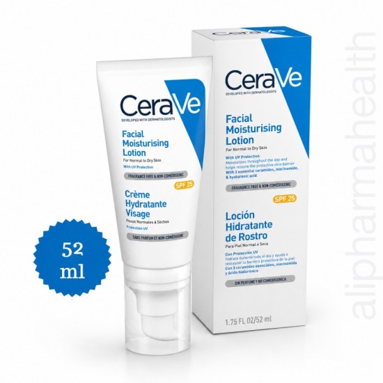 CeraVe Facial Moisturising Lotion SPF 25 52ml – Hydrating Face Moisturizer