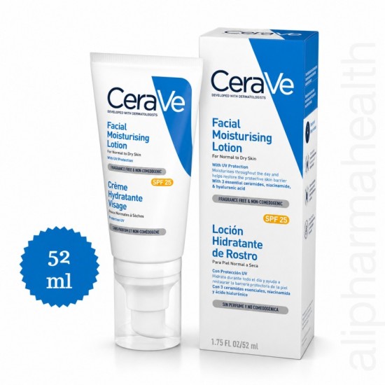 CeraVe Facial Moisturising Lotion SPF 25 52ml – Hydrating Face Moisturizer