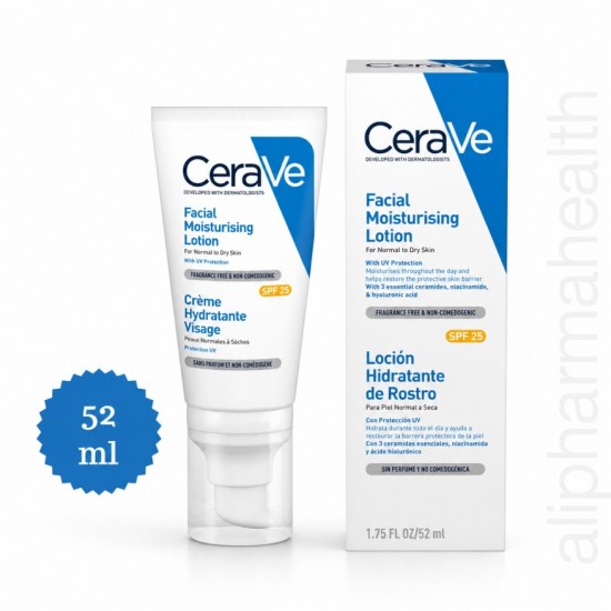 CeraVe Facial Moisturising Lotion SPF 25 52ml – Hydrating Face Moisturizer