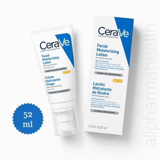 CeraVe Facial Moisturising Lotion SPF 25 52ml – Hydrating Face Moisturizer