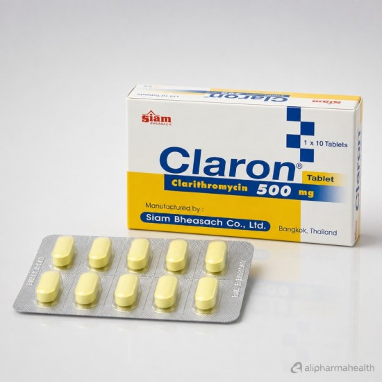 Clarithromycin 500 mg Claron – Macrolide Antibiotic Tablets Clarithromycin 500 mg Claron – Macrolide Antibiotic Tablets