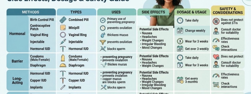 Contraception Explained: Types, Uses, Side Effects, Dosage & Safety Guide