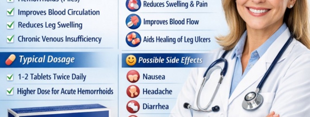 Daflon 500 mg Tablets: Uses, Benefits, Dosage, Side Effects & Complete Circulation Support Guide