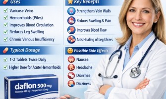 Daflon 500 mg Tablets: Uses, Benefits, Dosage, Side Effects & Complete Circulation Support Guide