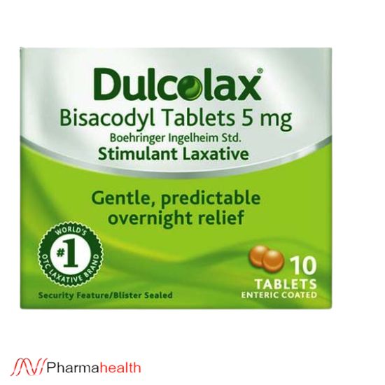 Dulcolax Laxative 5mg  10 tabs*5 boxes( 50 Tablets)