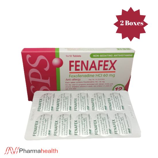 Fexofenadine – Fenafex 60 mg 2 Boxes (10*10) 20 Tablets
