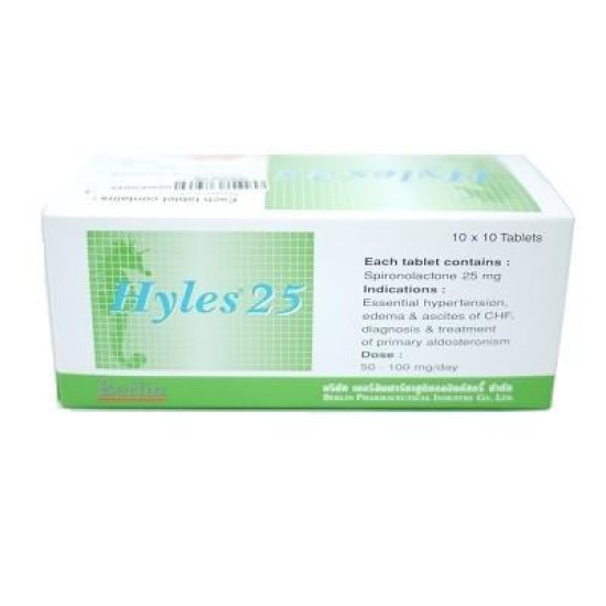Hyles 25 mg Spironolactone 10 tablets