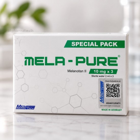 MELA-PURE Melanotan II 10 mg × 3 Special Pack with Sterile Water MELA-PURE Melanotan II 10 mg × 3 Special Pack with Sterile Water