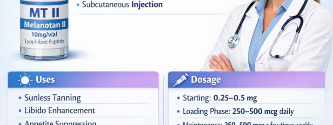 MT II Melanotan II 10mg/vial: Uses, Dosage, Benefits, Side Effects & Complete Guide