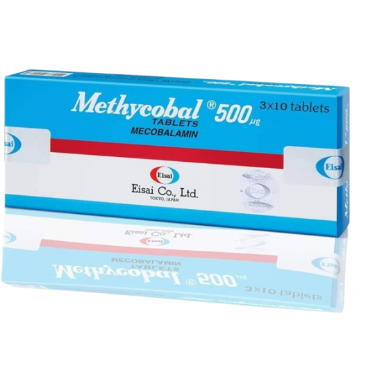 Methycobal 500 mcg Tablets – Mecobalamin Vitamin B12 Supplement (3 x 10 Tablets)