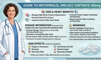 Metoprolol (Meloc) Tartrate 100mg: Uses, Dosage, Side Effects, Warnings & Heart Benefits