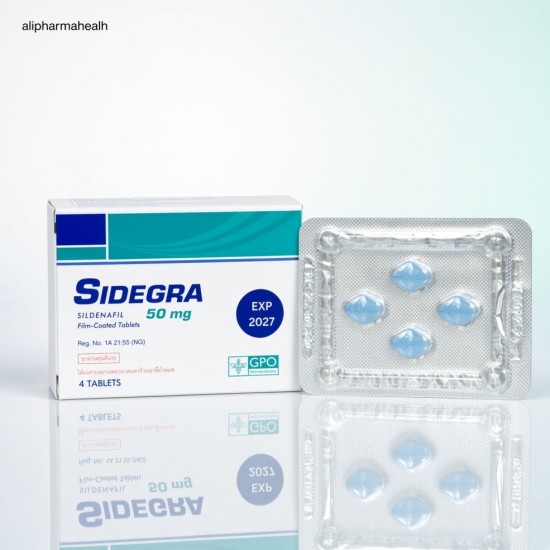 SIDEGRA 50 mg Sildenafil 4 Tablets – Erectile Dysfunction Treatment SIDEGRA 50 mg Sildenafil 4 Tablets – Erectile Dysfunction Treatment