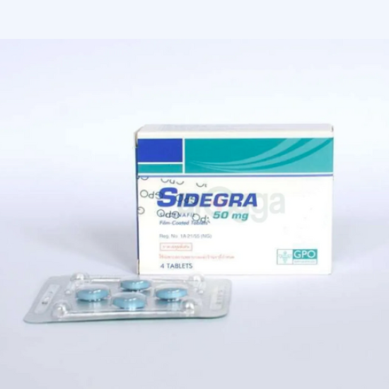 SIDEGRA 50 mg Sildenafil 4 tablets