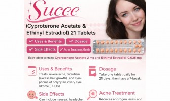 Sucee (Cyproterone Acetate & Ethinyl Estradiol) 21 Tablets – Uses, Benefits, Dosage, Side Effects & Acne Treatment Guide