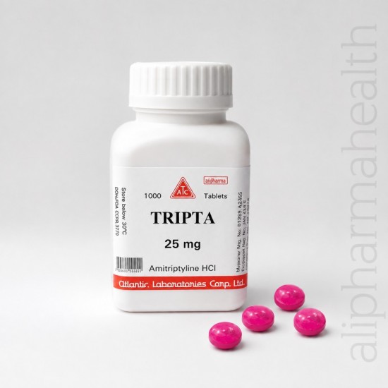 Tripta 25 mg (Amitriptyline) 1000 Tablets – Uses, Dosage & Side Effects Tripta 25 mg (Amitriptyline) 1000 Tablets – Uses, Dosage & Side Effects