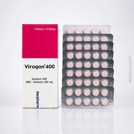 VIROGON Acyclovir 400mg 70 Tablets – Herpes, Shingles & Chickenpox Treatment VIROGON Acyclovir 400mg 70 Tablets – Herpes, Shingles & Chickenpox Treatment
