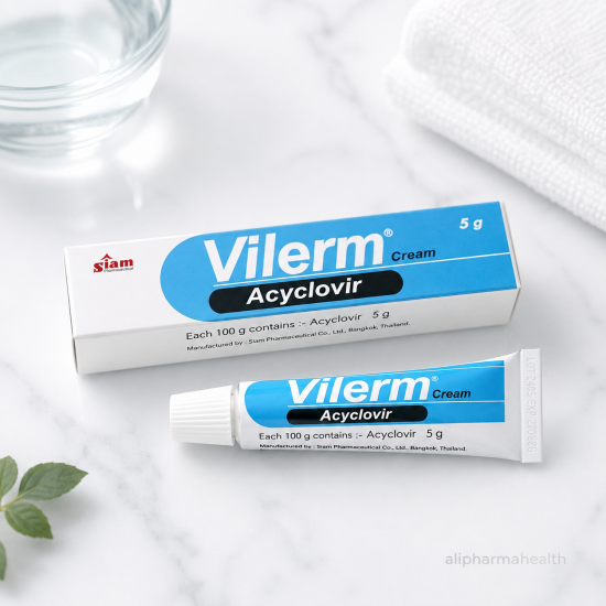 Vilerm Acyclovir 5% Cream 5 gm – Fast Cold Sore & Herpes Relief | Antiviral Skin Cream Vilerm Acyclovir 5% Cream 5 gm – Fast Cold Sore & Herpes Relief | Antiviral Skin Cream