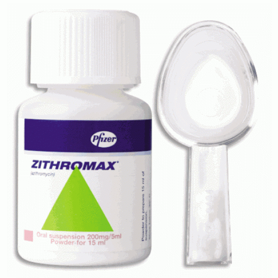 AZITHROMYCIN 200 MG/5 ML ZITHROMAX